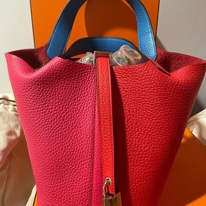 Hermes Picotin 18 tri color Casaque